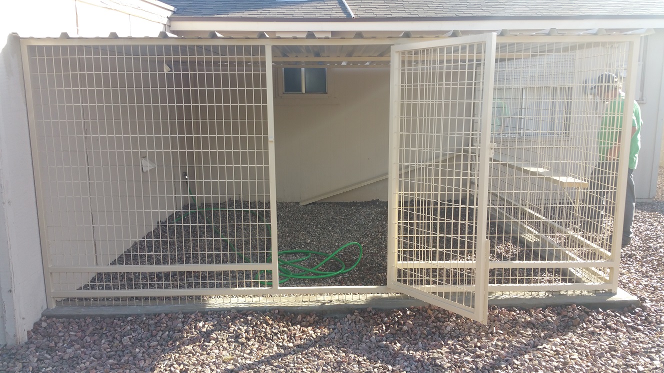 Outside Cat Kennels Installed.