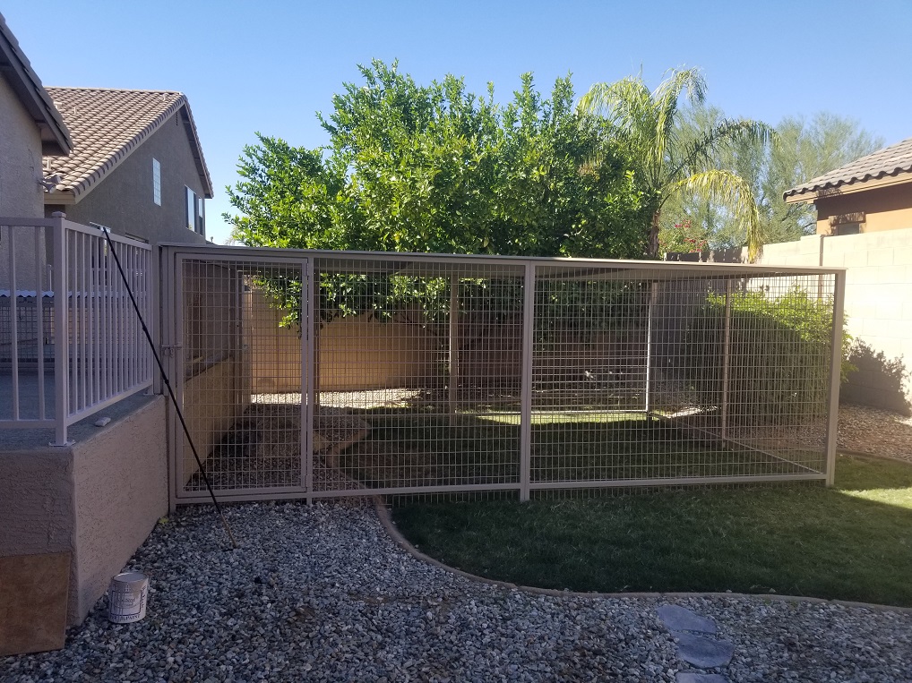 Grass Floor Cat Kennels Installed 